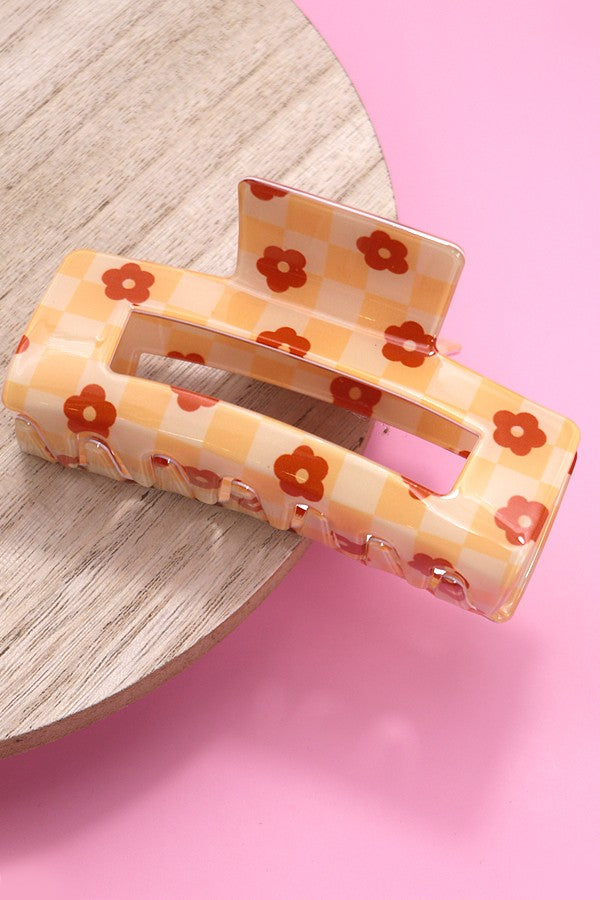 Daisy Checker Claw Clips- 3 Colors!