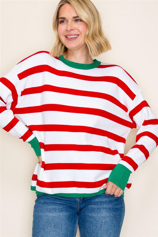 Candy Cane Lane Striped Long Sleeve