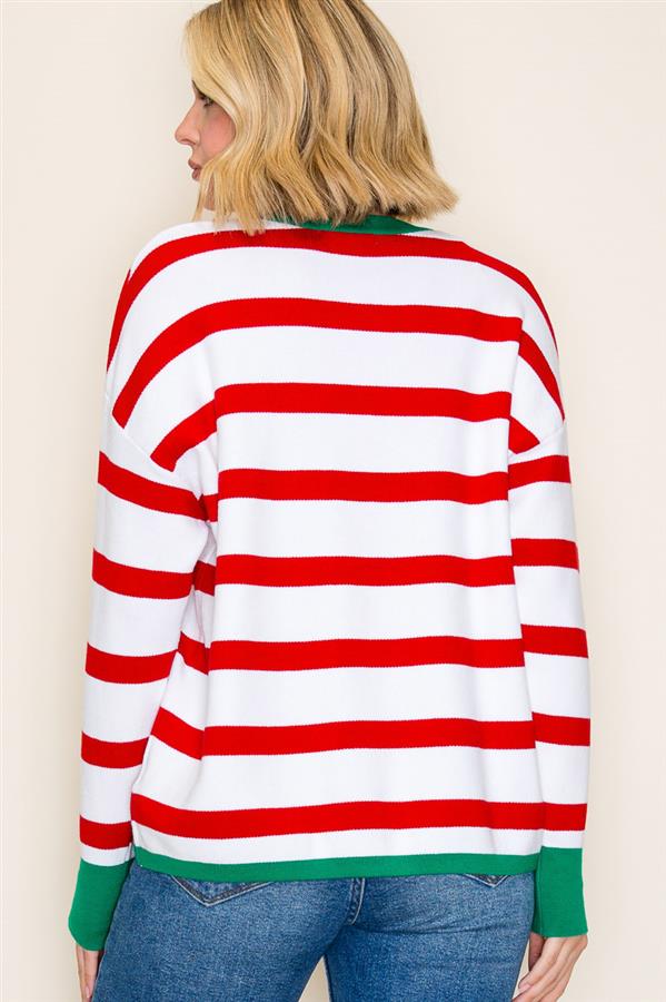 Candy Cane Lane Striped Long Sleeve