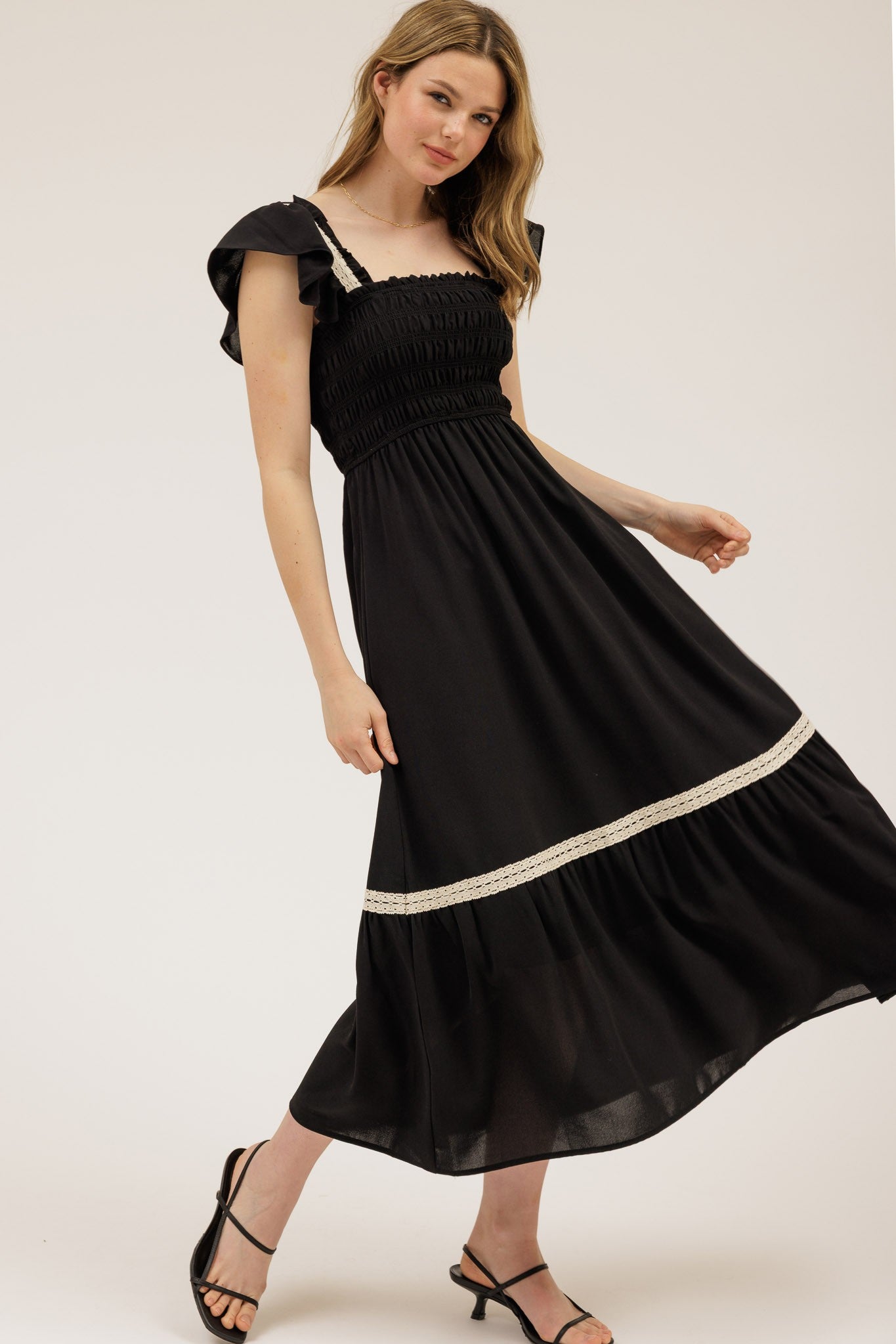 Wild Roots Smock Midi Dress