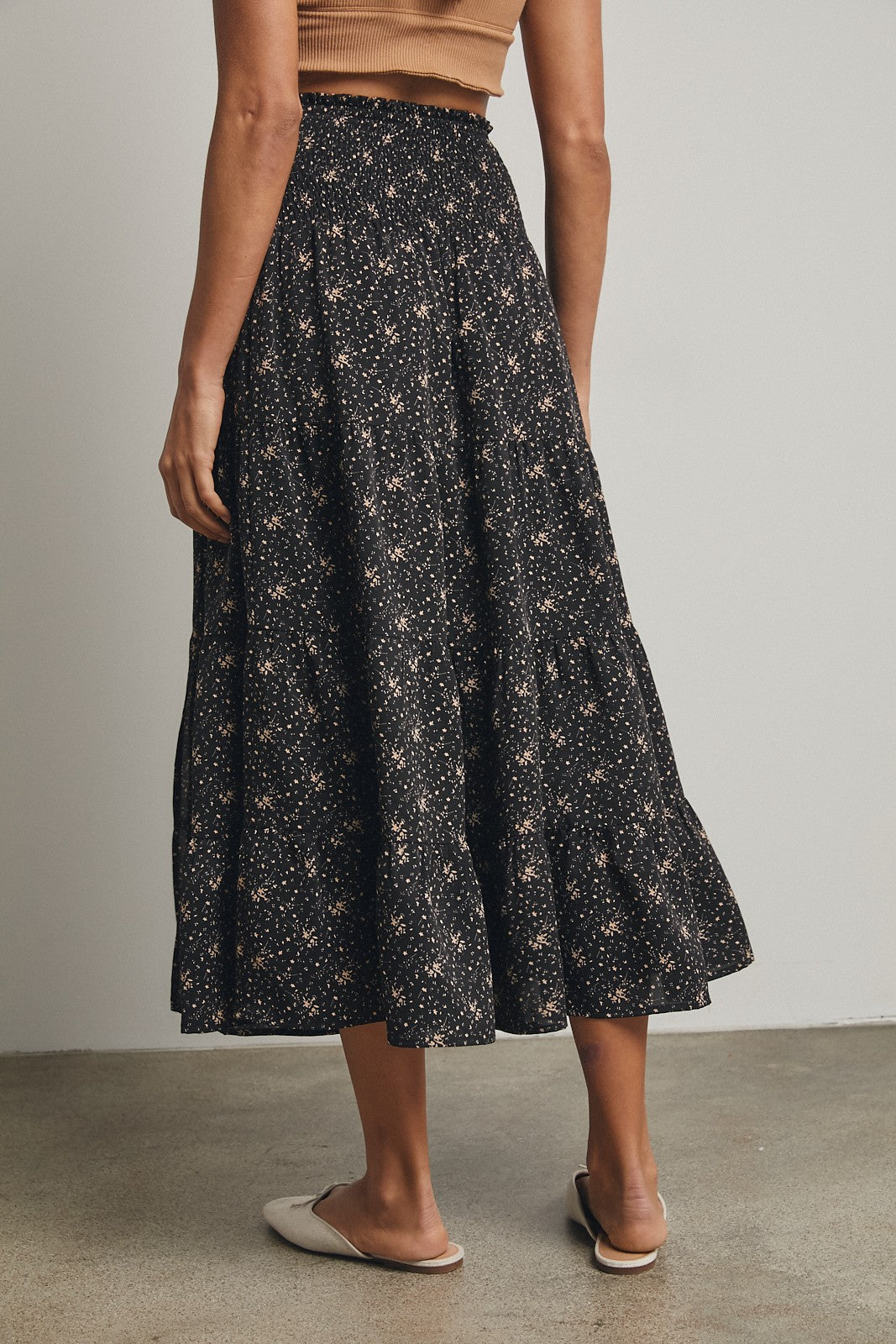 Floral Tiered Maxi Skirt- 2 Colors!