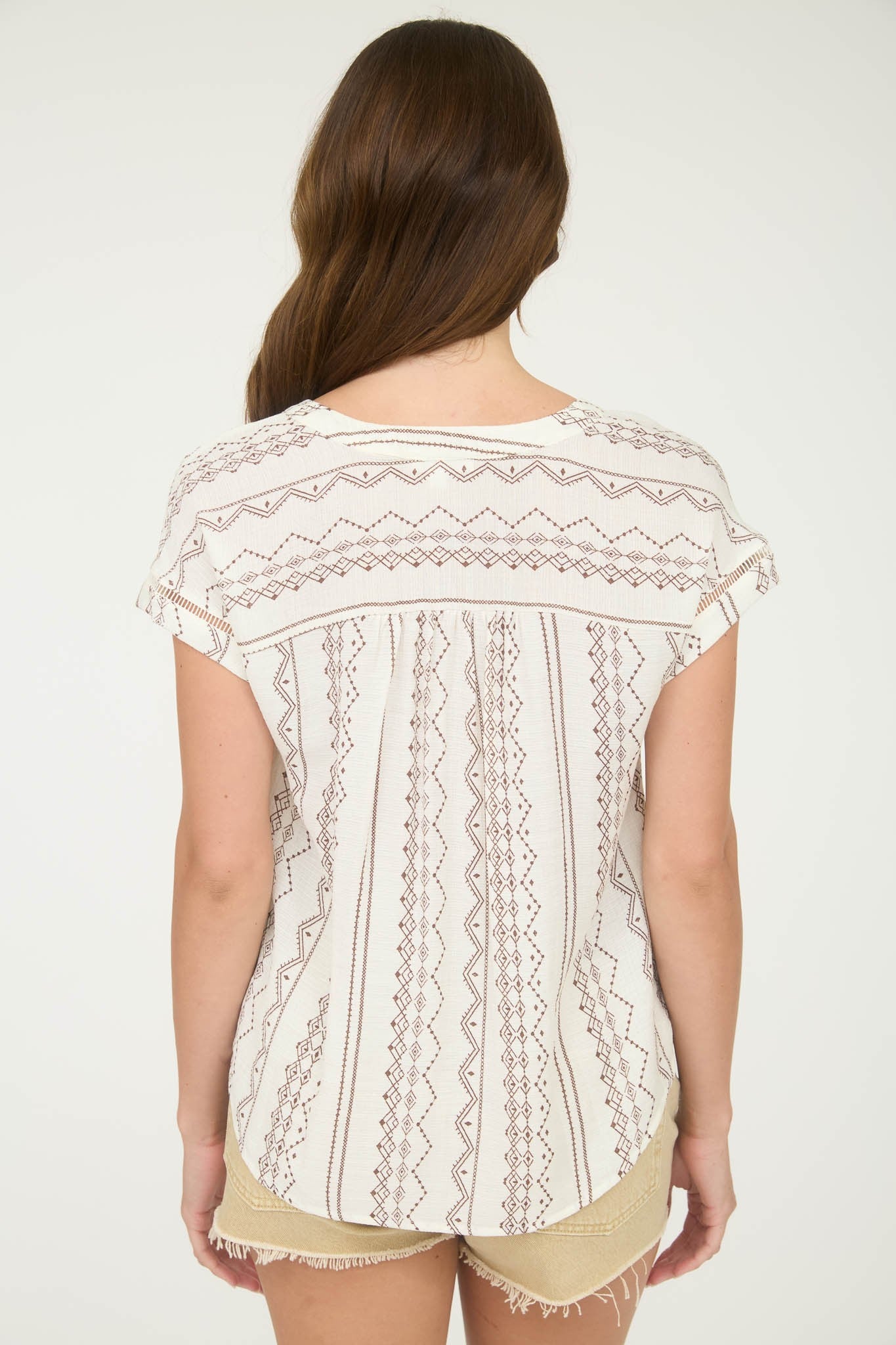 Hearts Don't Lie Geo Pattern Button Down Top- 2 Colors!