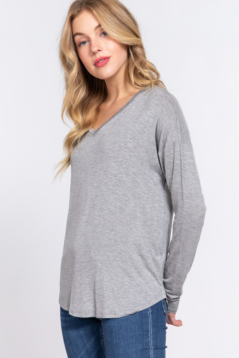 DOORBUSTER: Confident V-Neck Long Sleeve- 5 Colors!