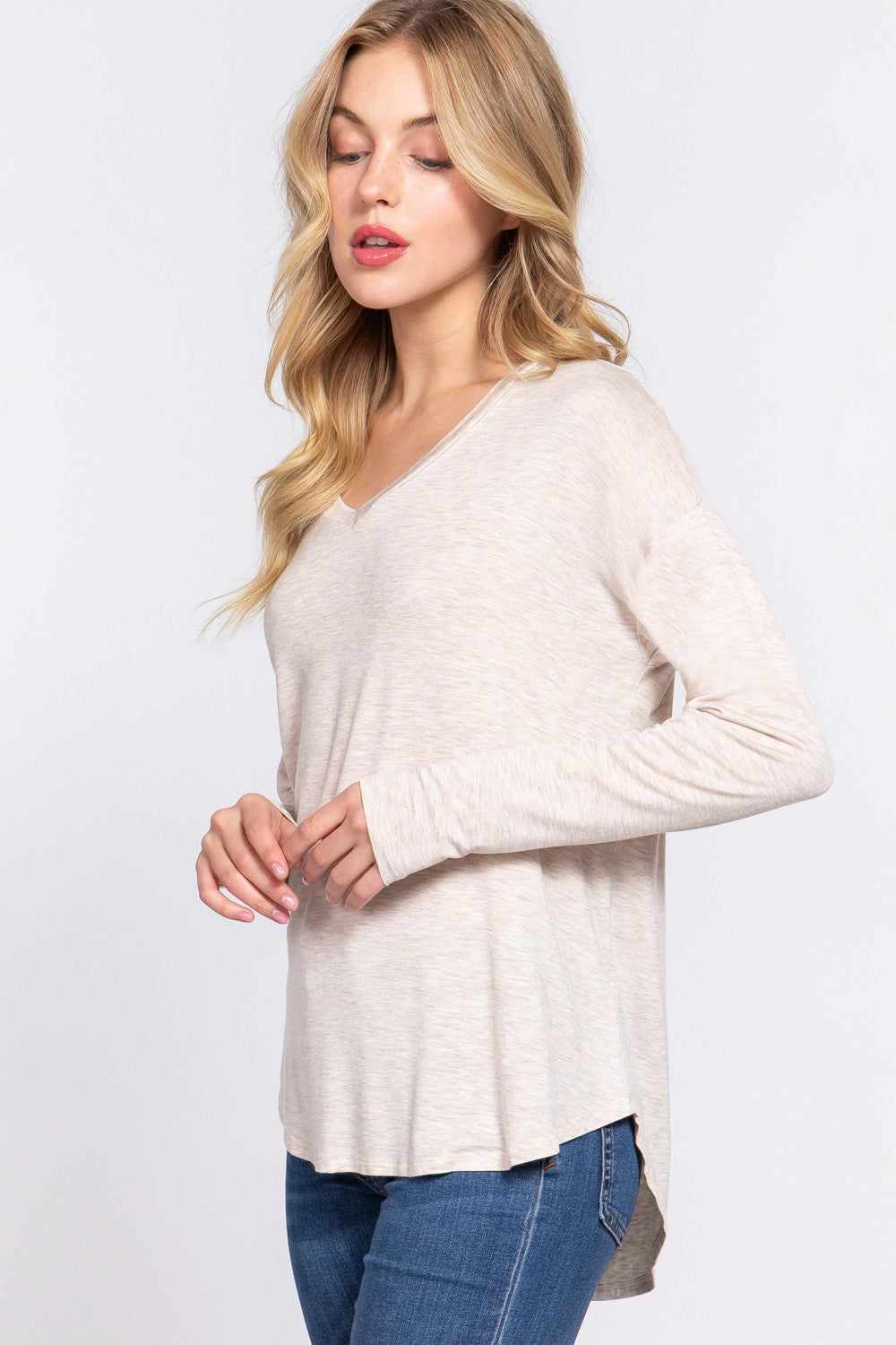DOORBUSTER: Confident V-Neck Long Sleeve- 5 Colors!