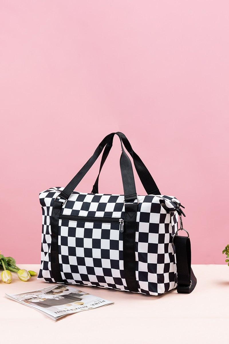 Checkered Travel Duffle Bag- 2 Colors!