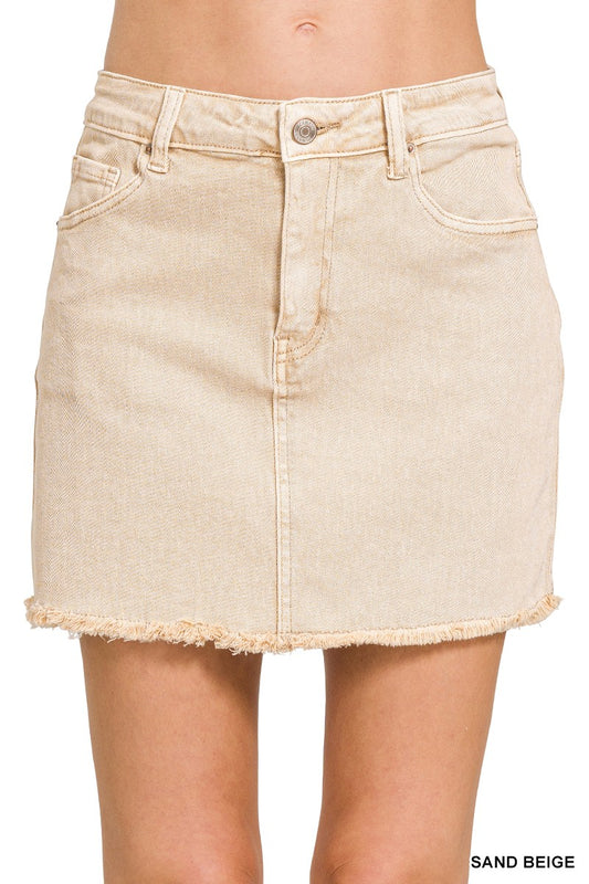 My Favorite Acid Wash Denim Skirt- 3 Colors!