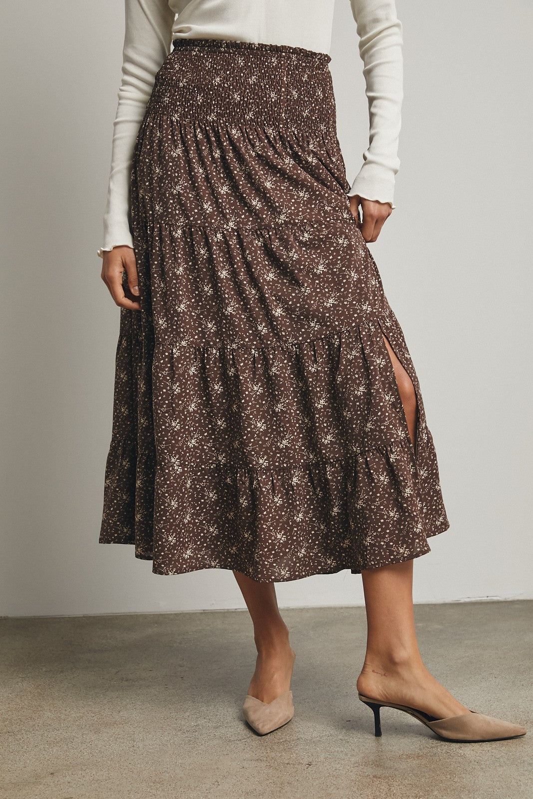 Floral Tiered Maxi Skirt- 2 Colors!