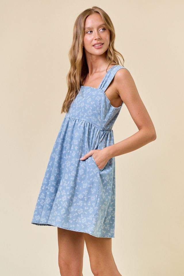 Ivy Dream Floral Denim Dress