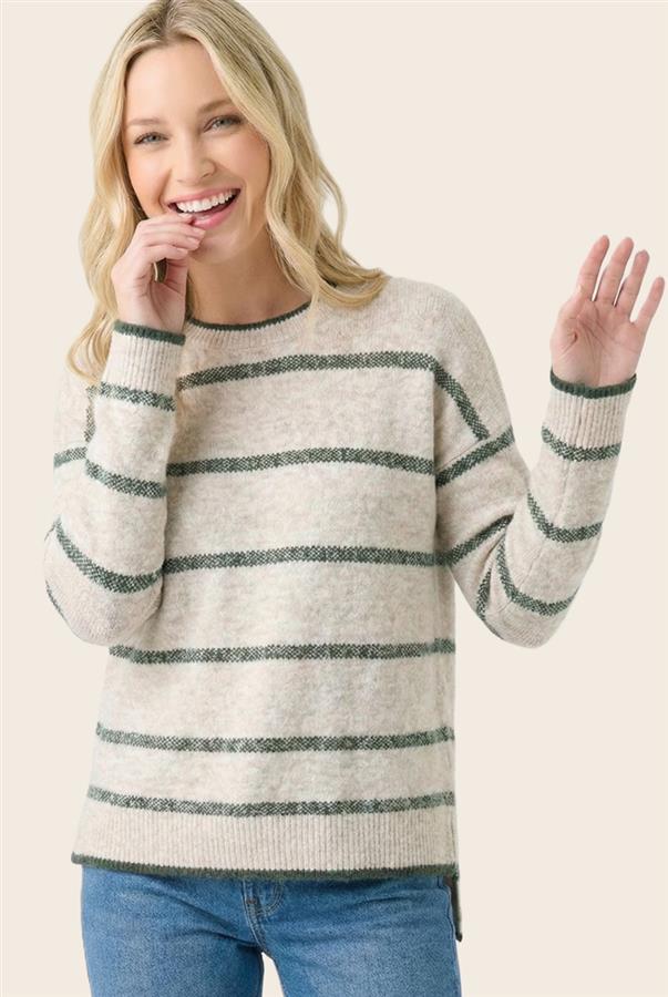Cozy Striped Pullover Sweater