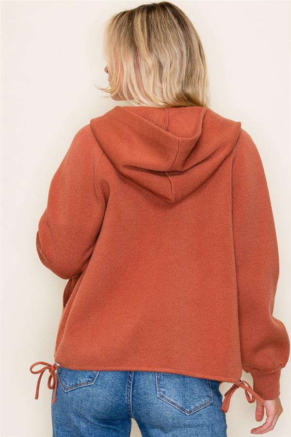 Zip Up Drawstring Hoodie