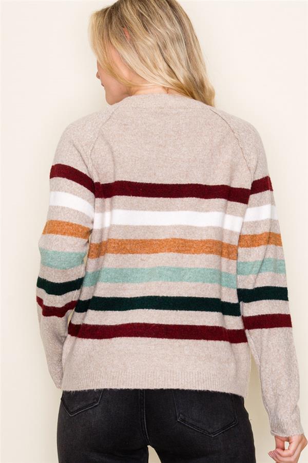Cozy Striped Crewneck
