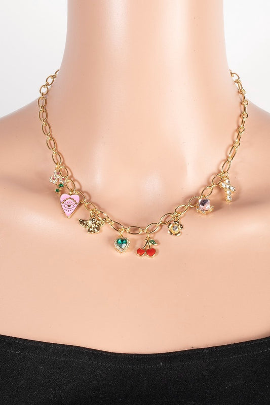 Cherry Charm Chain Necklace