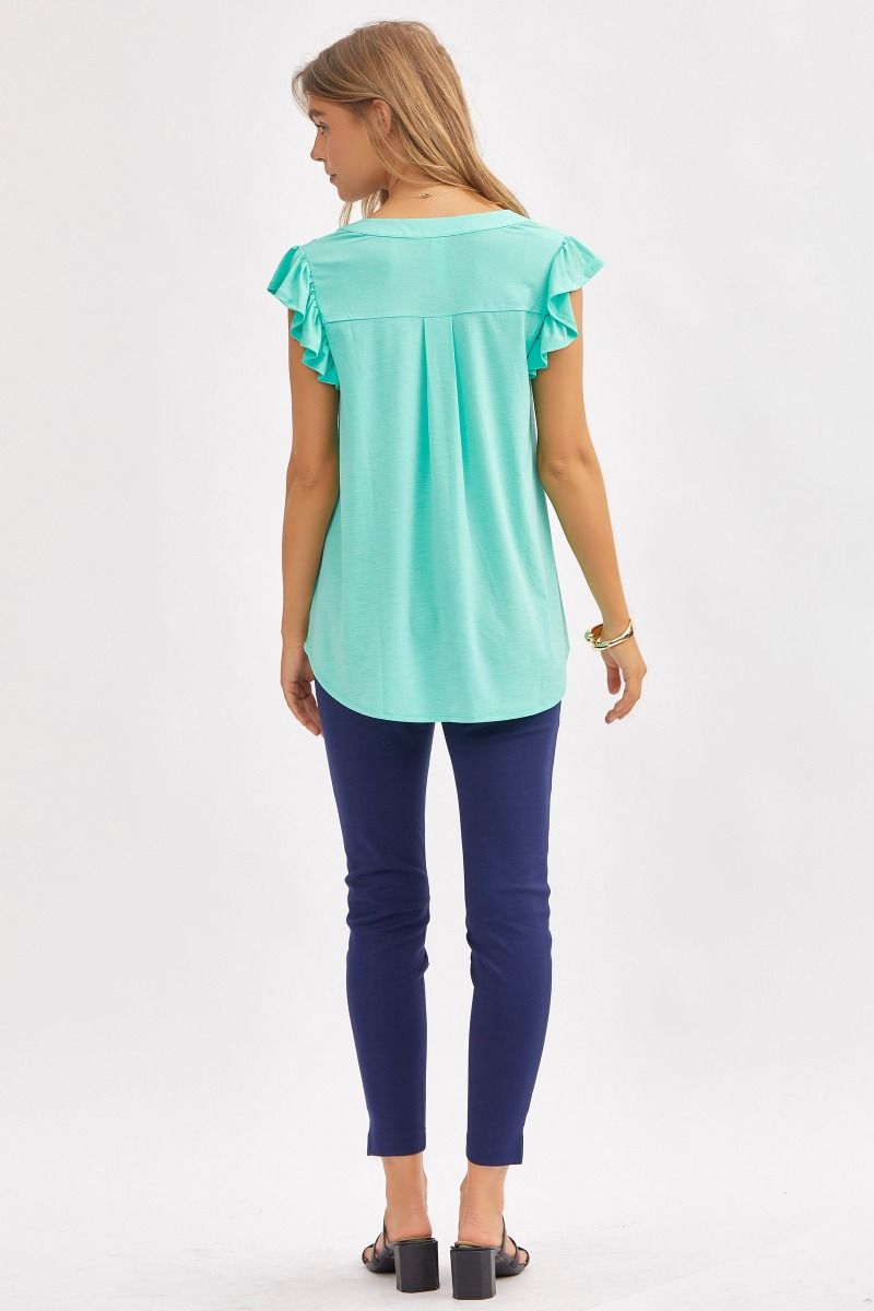 Dear Scarlett: Lizzy Flutter Sleeve Top