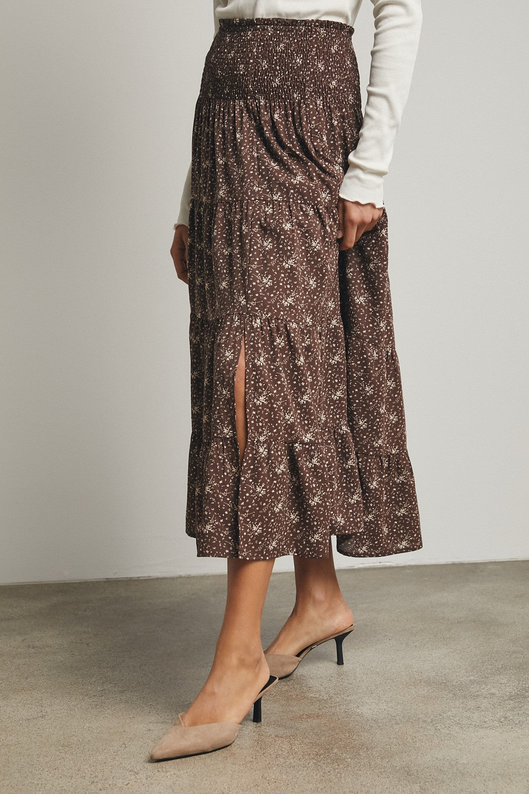 Floral Tiered Maxi Skirt- 2 Colors!