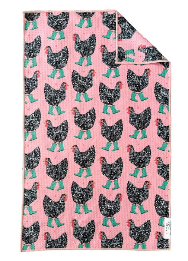 Chick In Boots: Double-Sided Hand Towel