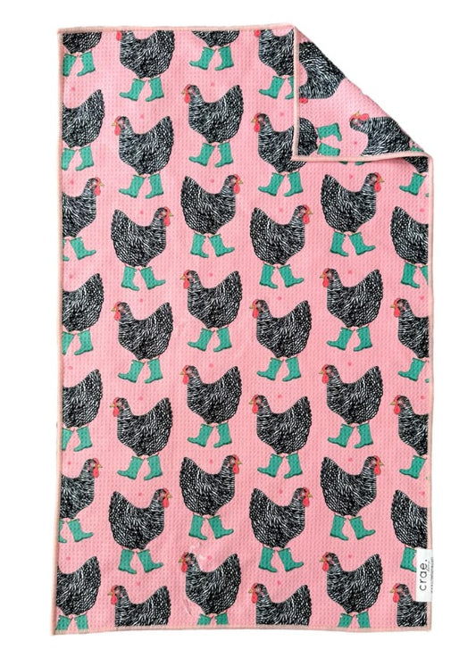 Chick In Boots: Double-Sided Hand Towel