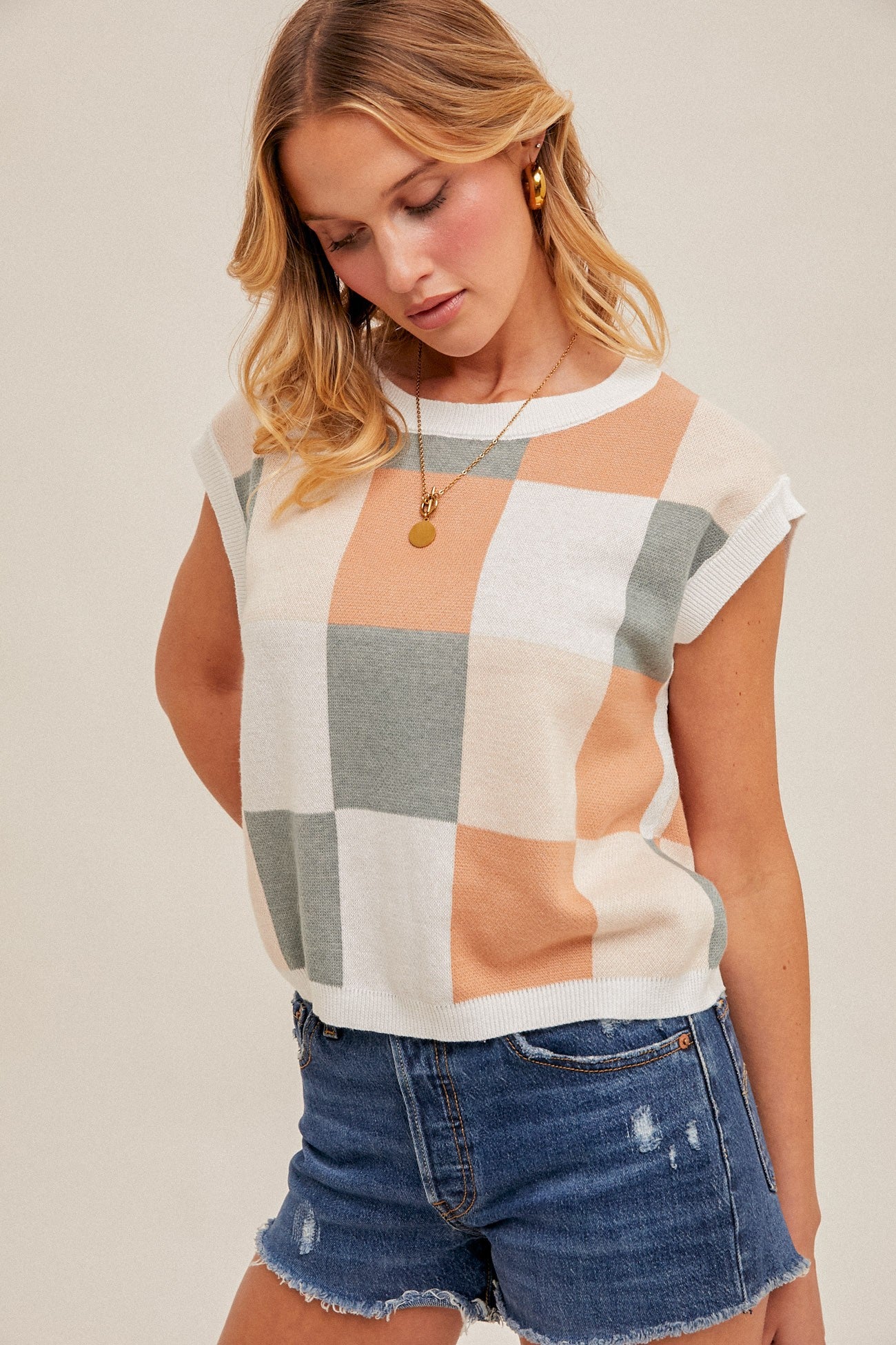 Check It Out Sweater Crop Tee