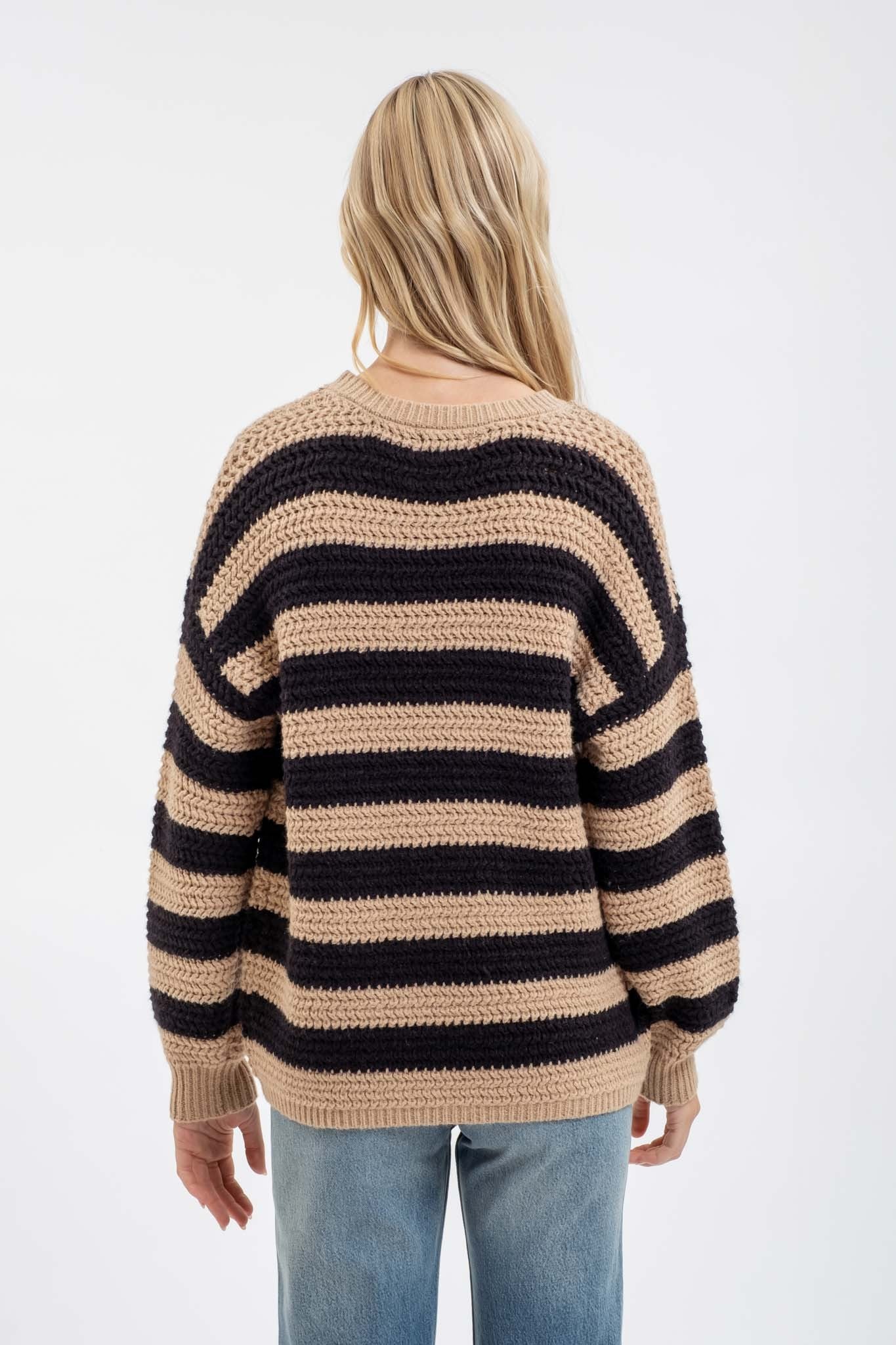 Starla Relaxed Striped Knit Sweater