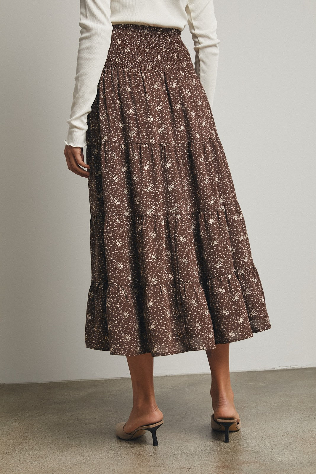 Floral Tiered Maxi Skirt- 2 Colors!