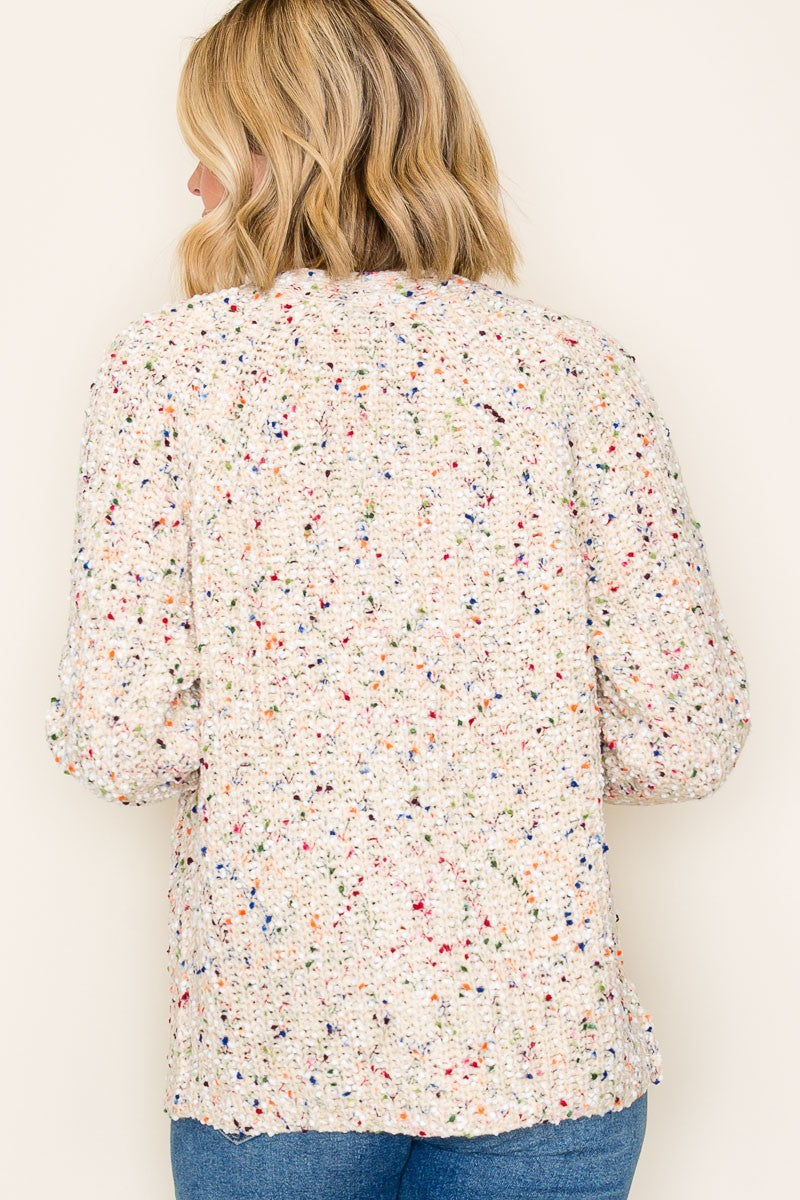 Speckled Happiness Popcorn Cardigan