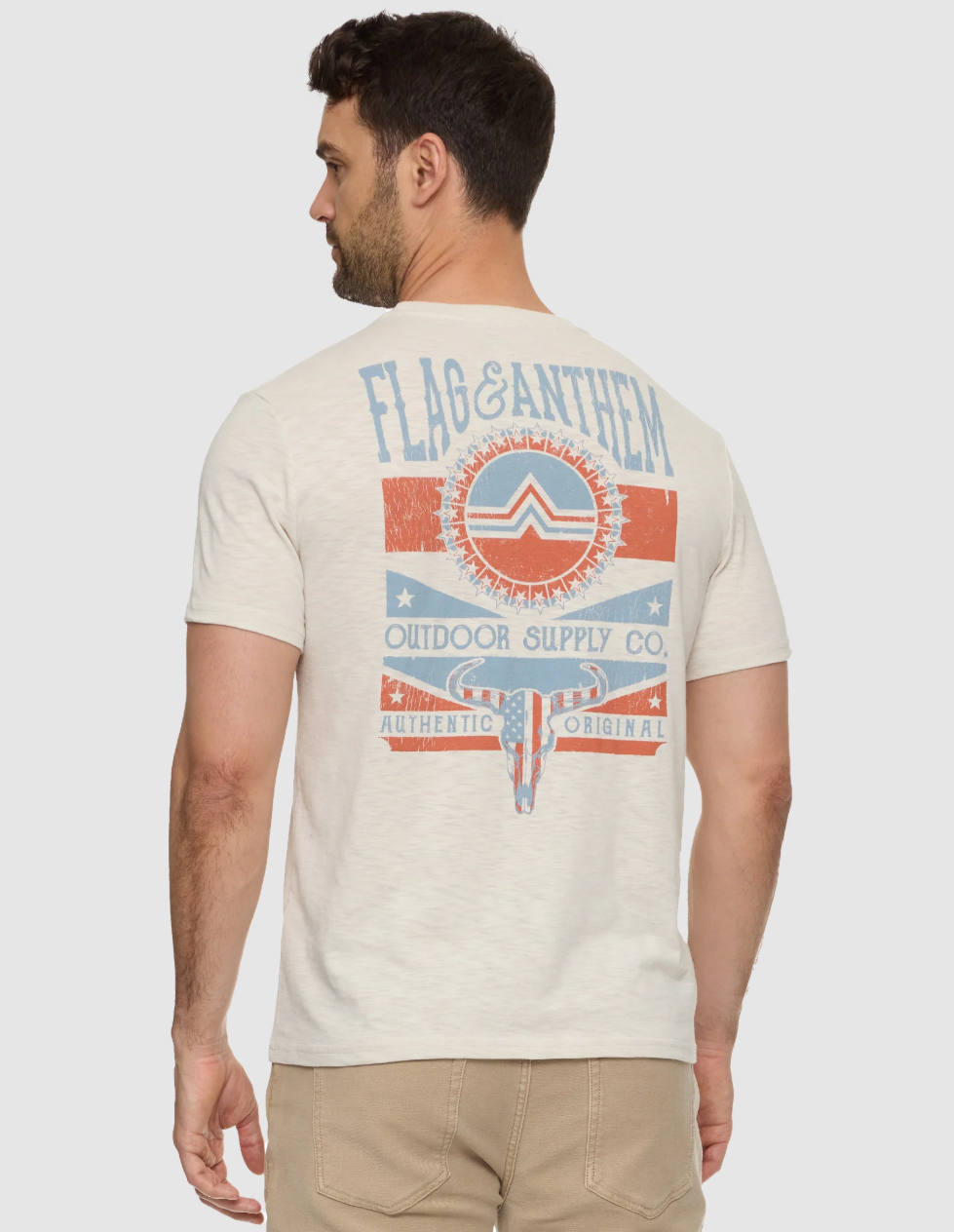 Americana Bull Skull Slub Tee