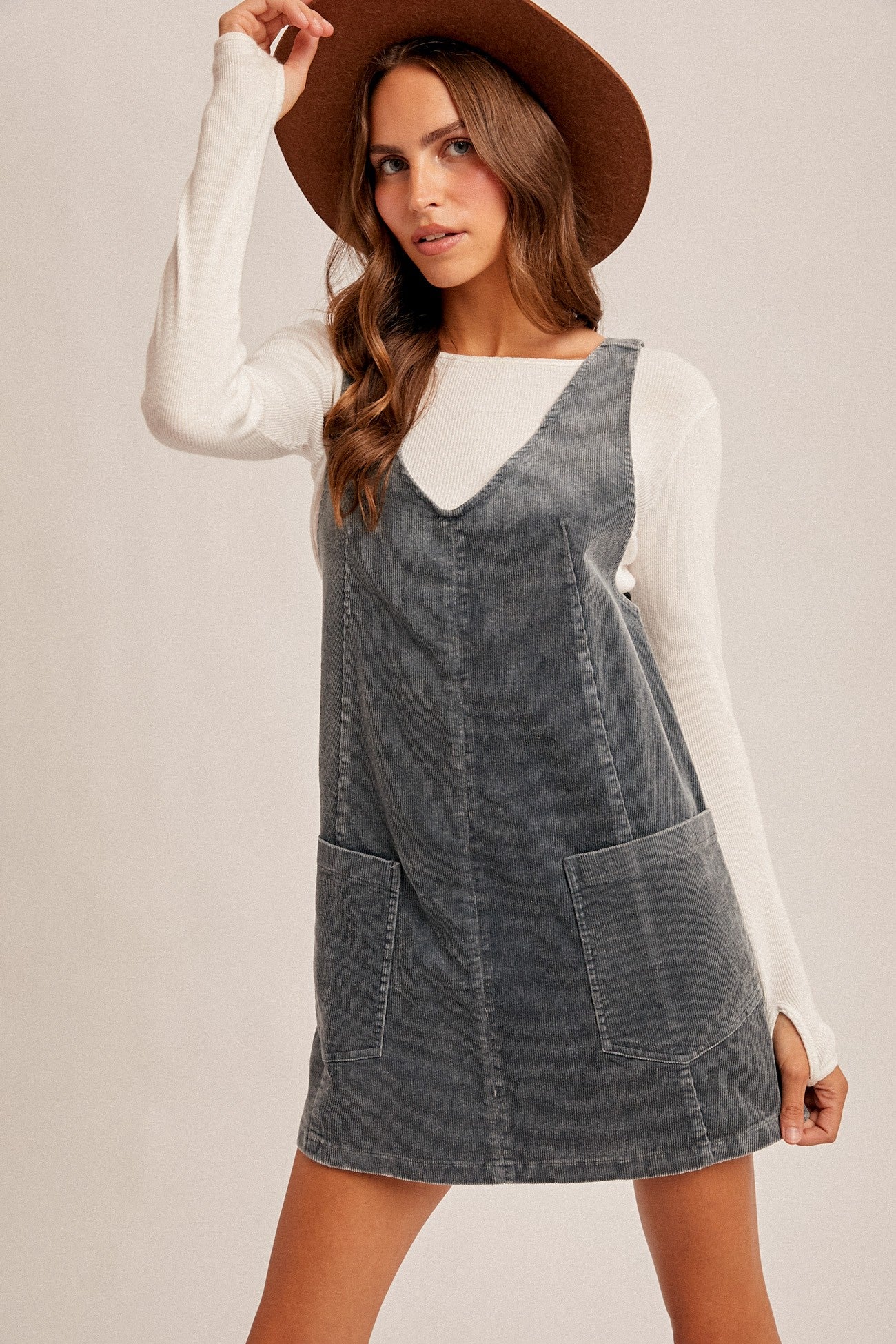 Playful Impressions Corduroy Overall Dress
