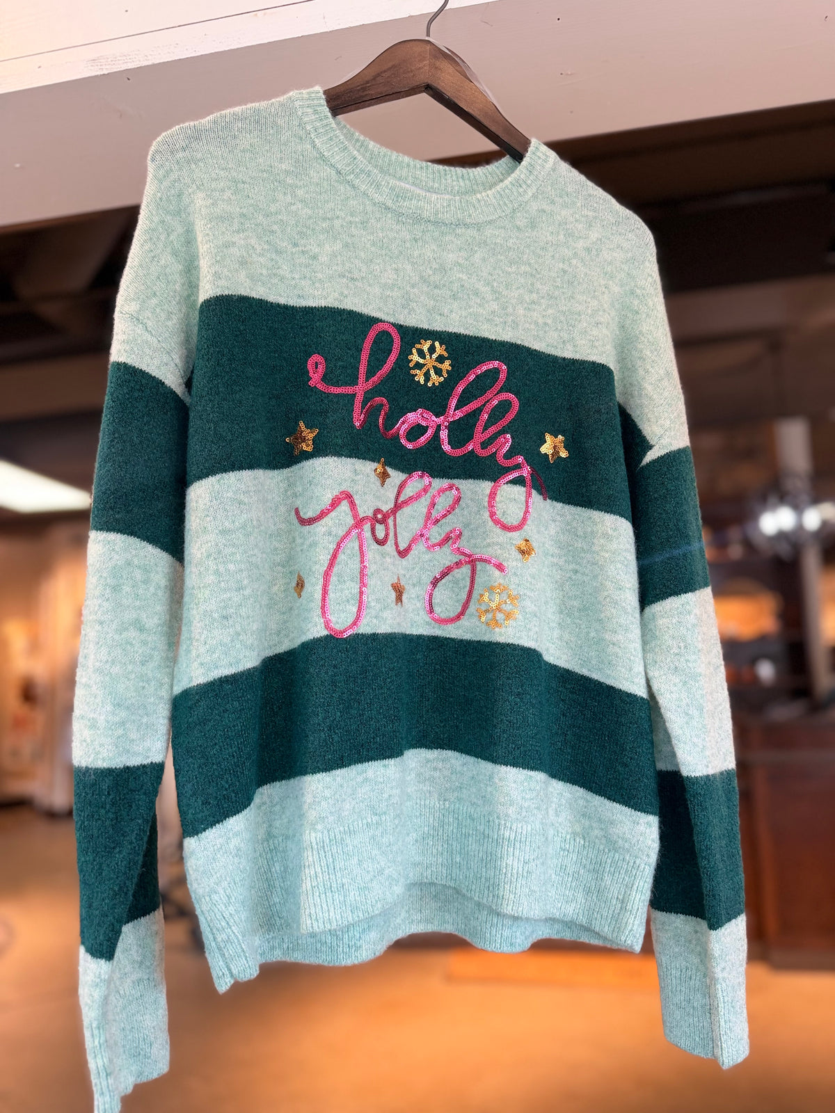 Holly Jolly Sequin Christmas Sweater