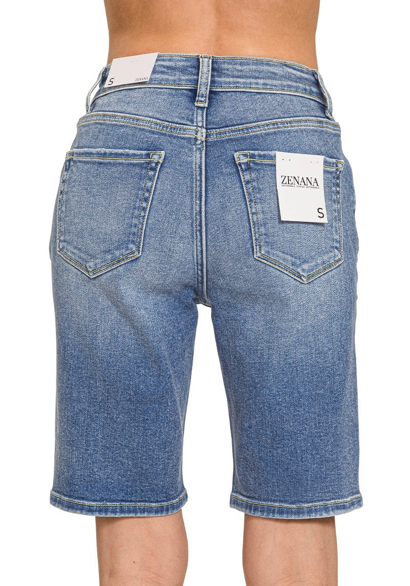 ZENANA High Waist Bermuda Shorts