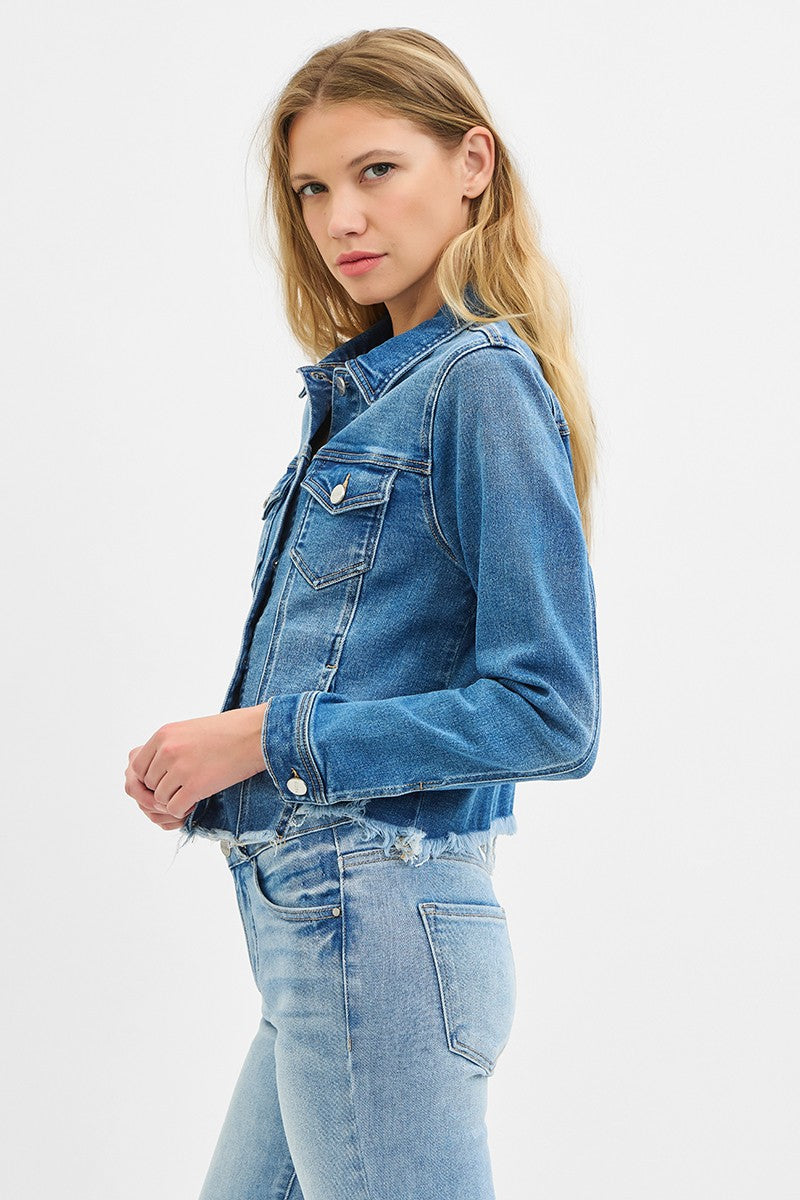 RISEN Irregular Fray Hemmed Jacket