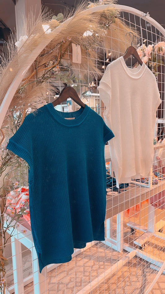 Never Settle Oversized Sweater Vest- 5 Colors!