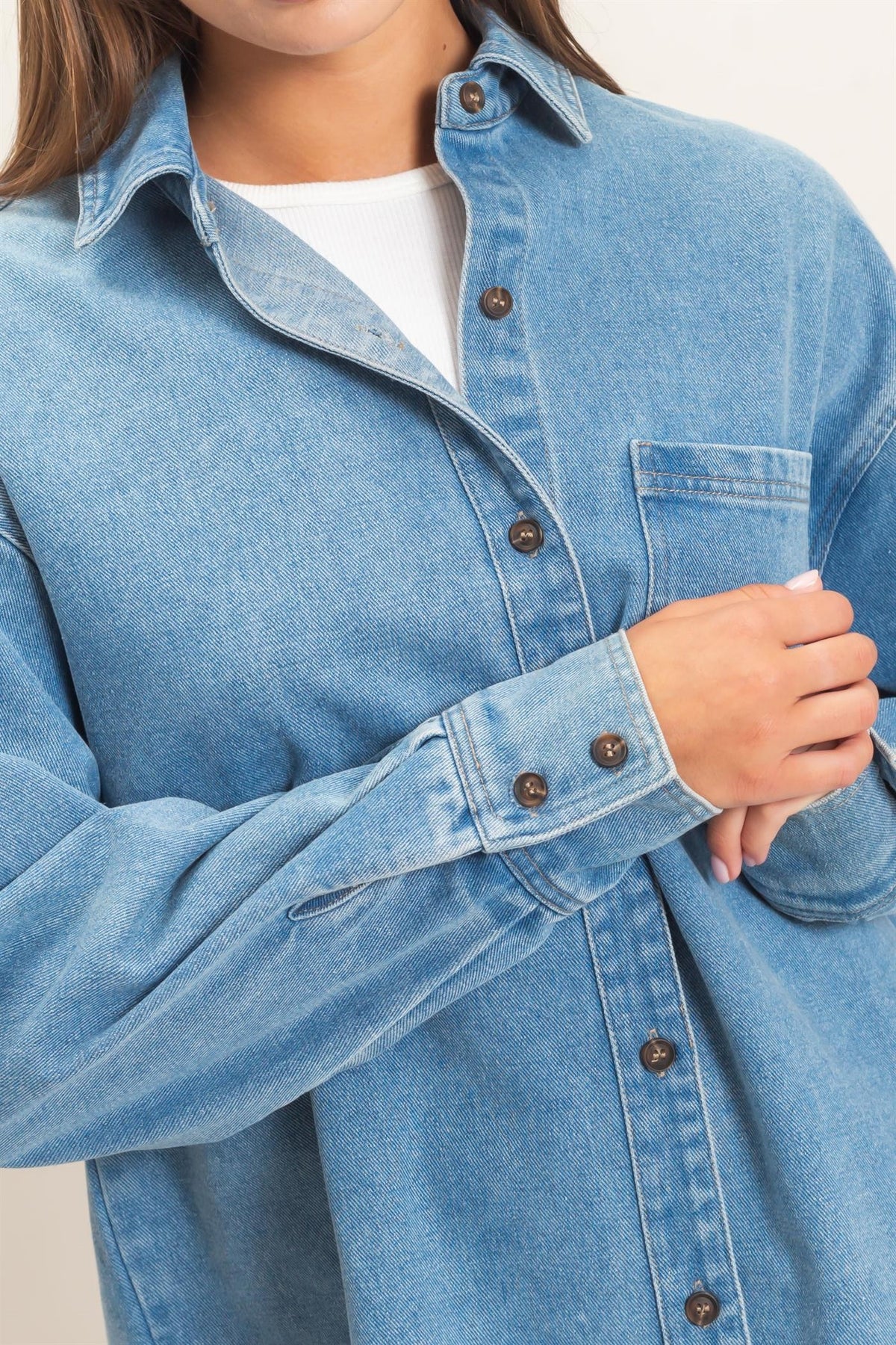 Classic Denim Button Down Shirt