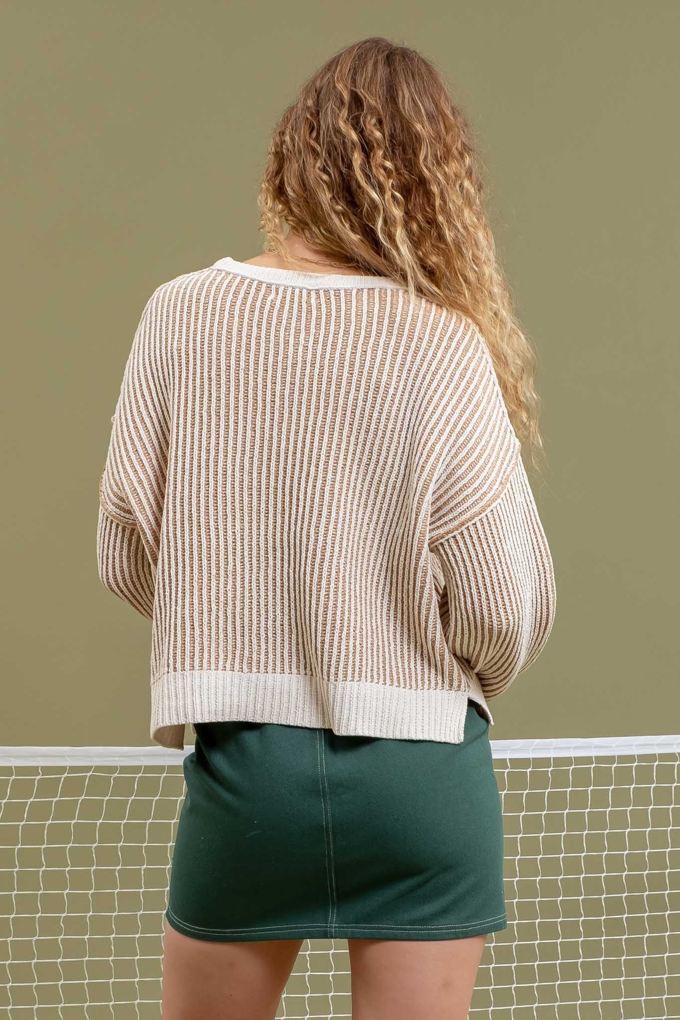 Terri Textured Crewneck Sweater