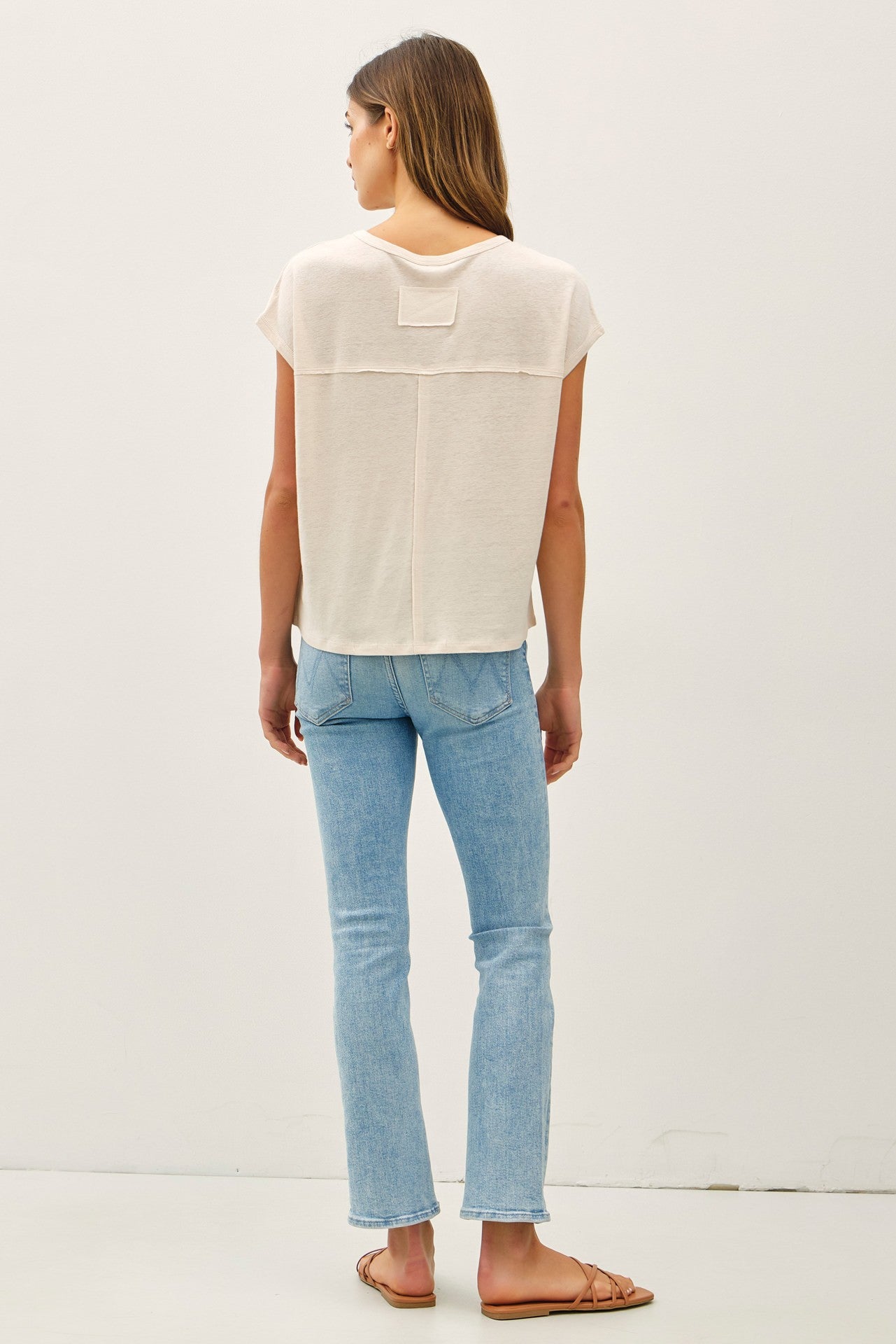 Summer Basic Cap Sleeve Boxy Tee