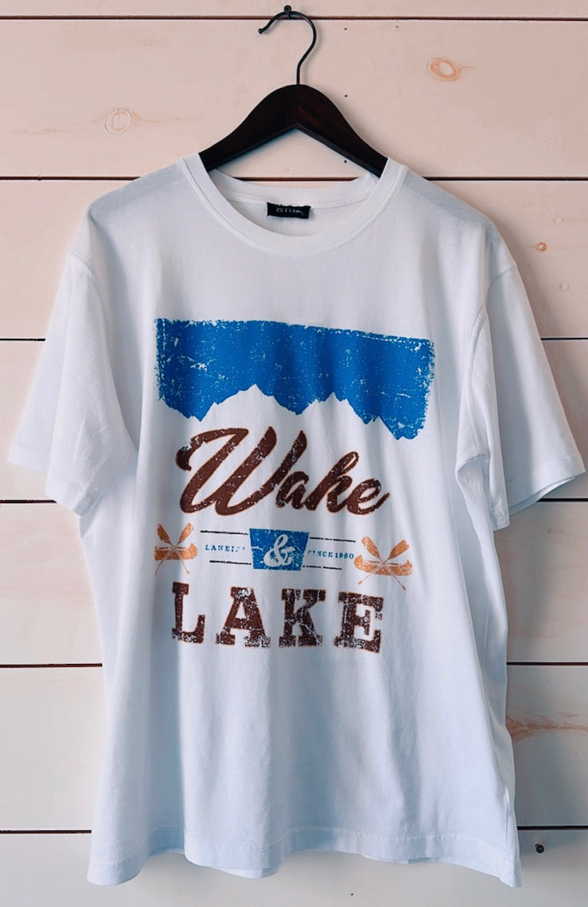 Wake & Lake Vintage Graphic Tee