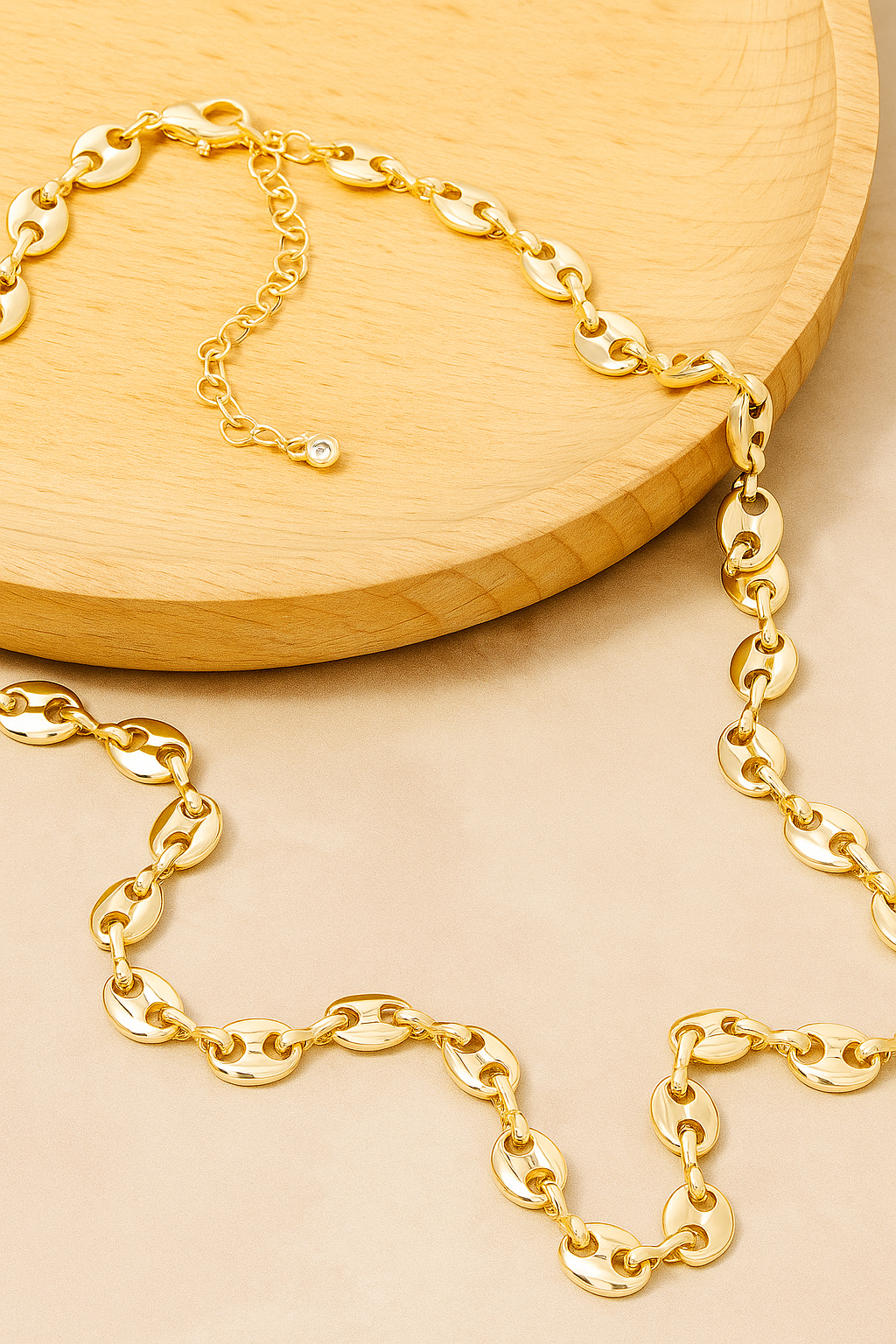 Gold Dipped Anchor Classic Chain Necklace