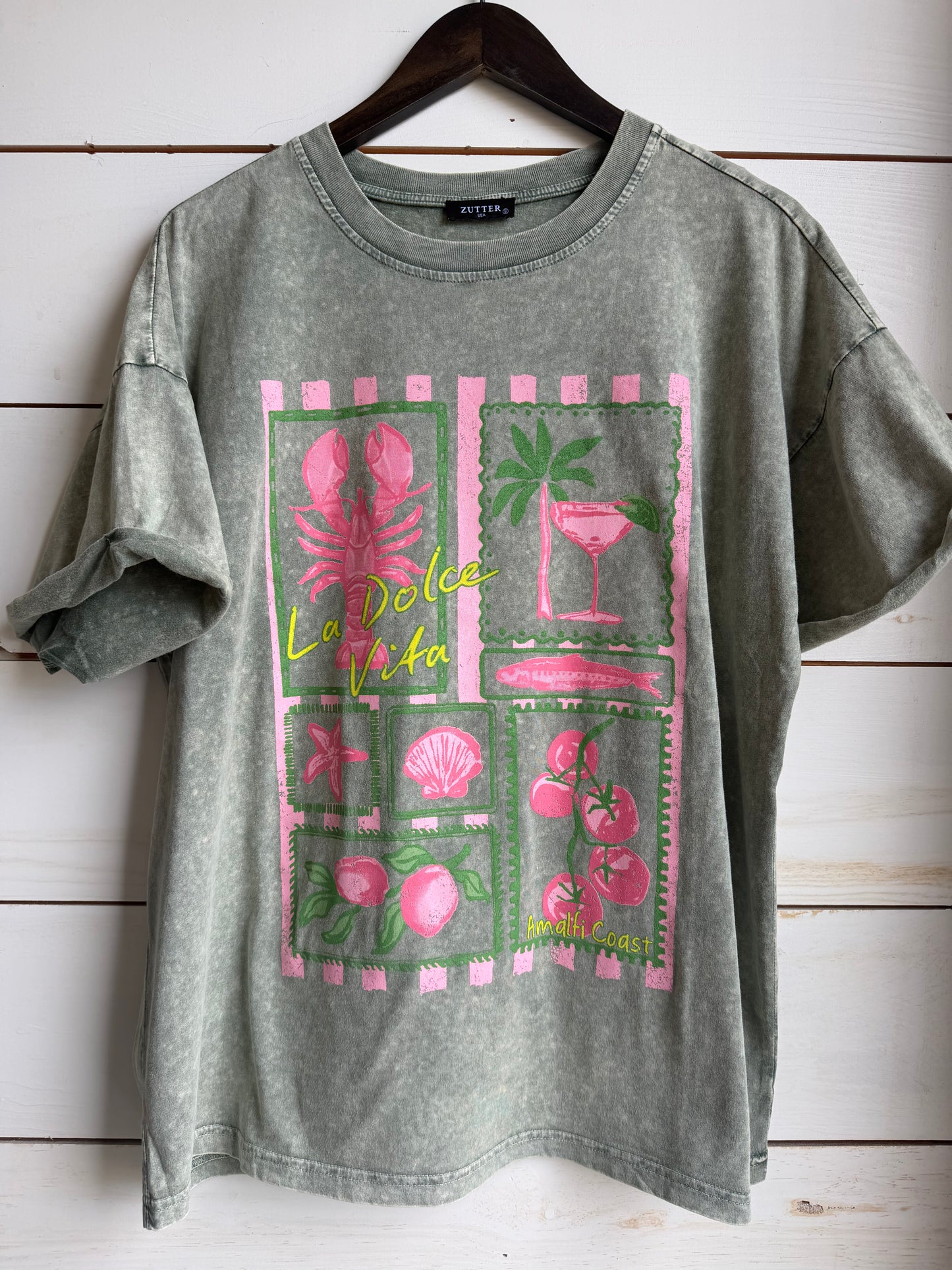 Amalfi Coast Graphic Oversized Tee
