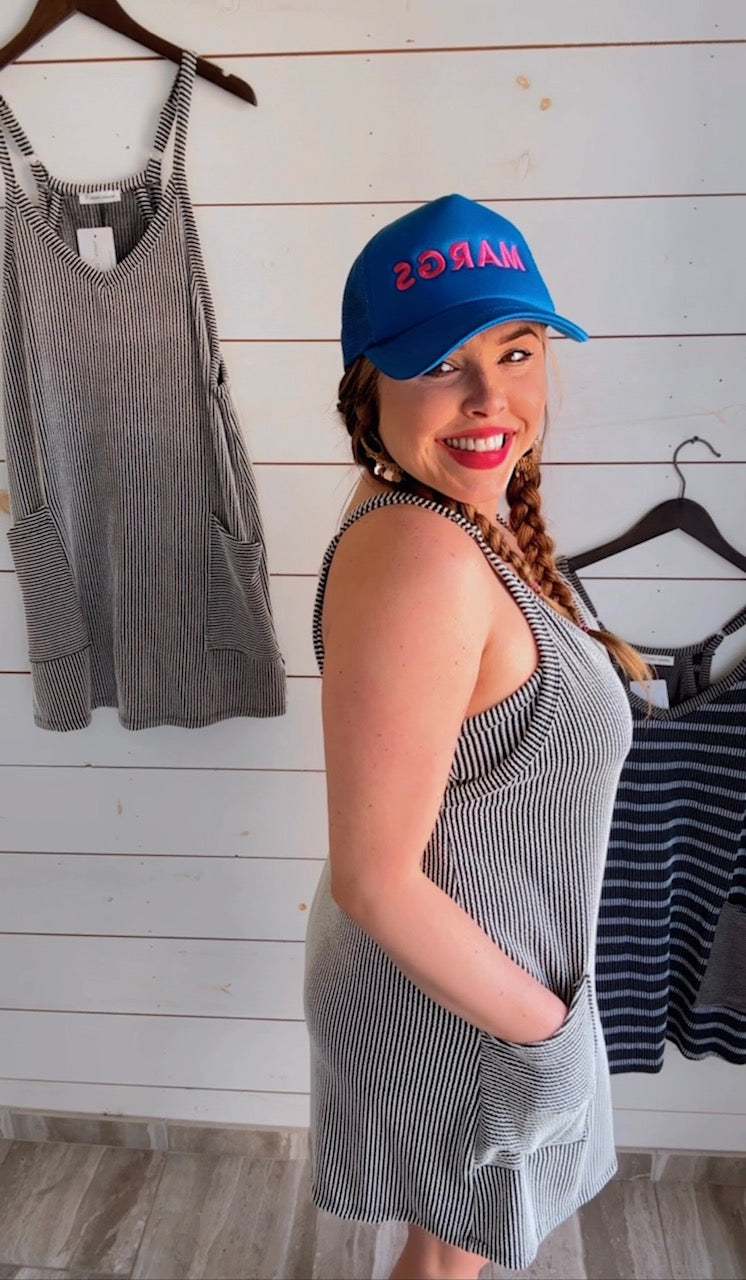 Follow Suit Striped Romper Dress- 2 Colors!