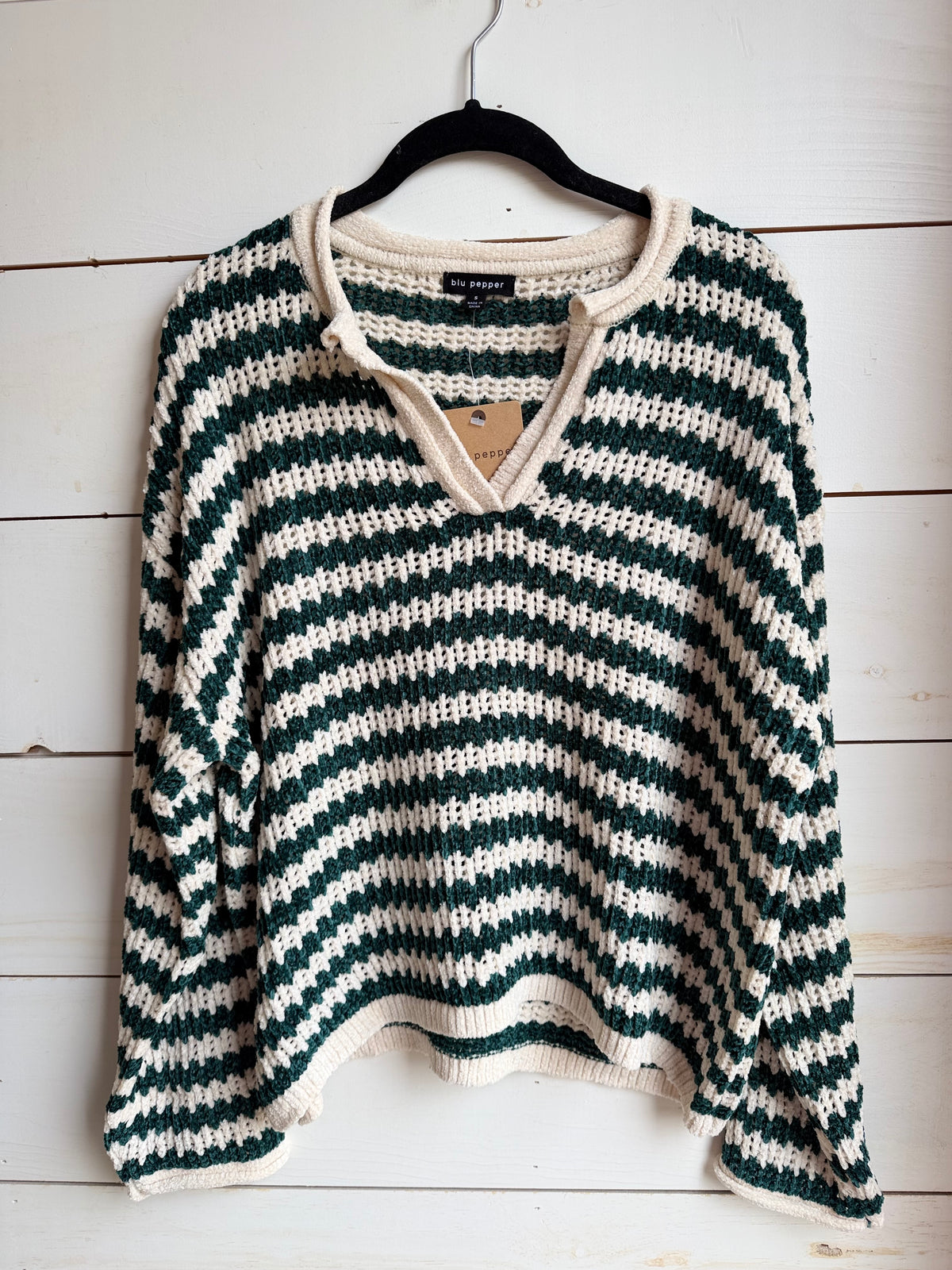 Festive Striped Knit Sweater