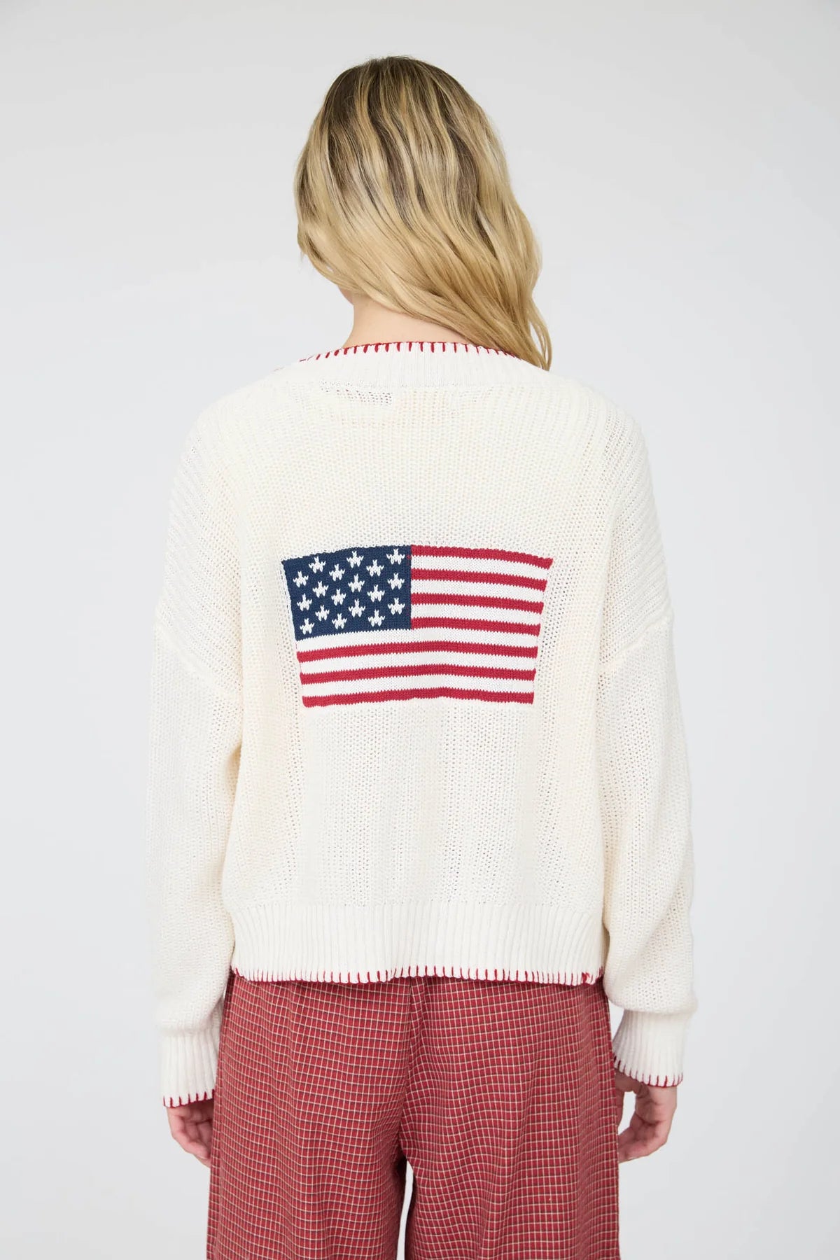 American Flag Knit Cardigan