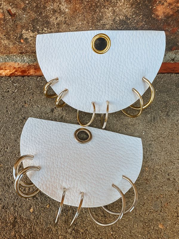 3pc Dainty Tube Hoop Earrings Set