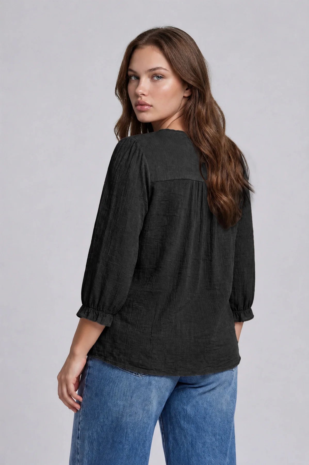 Crochet Lace Gauze Blouse