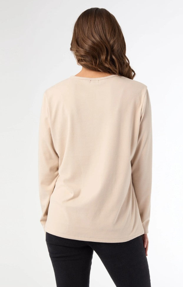Maylee Soft Brushed V-Neck Top
