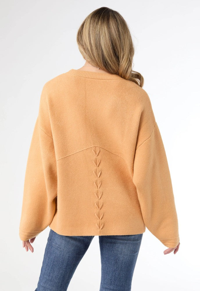 Delphina Lattice Back Sweater