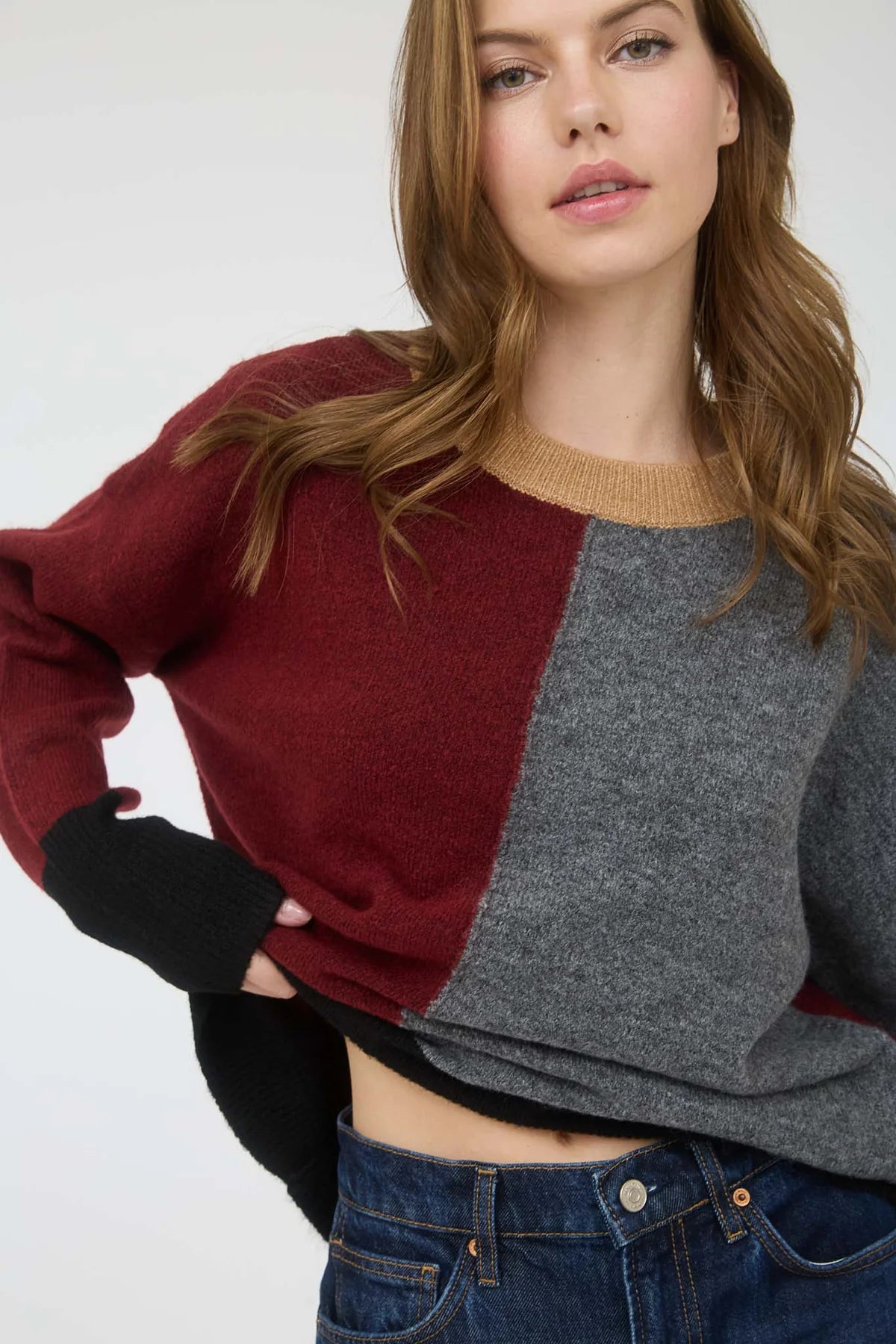 Colorblock Knit Sweater-2 Colors!