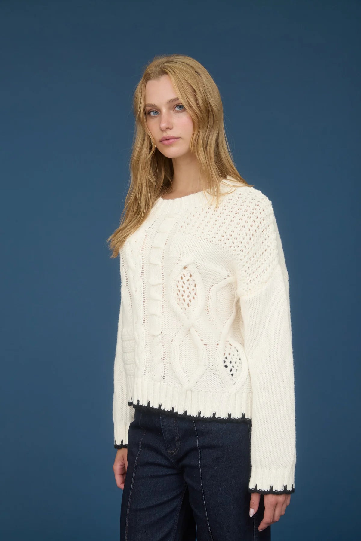 Cable Knit Pullover Sweater