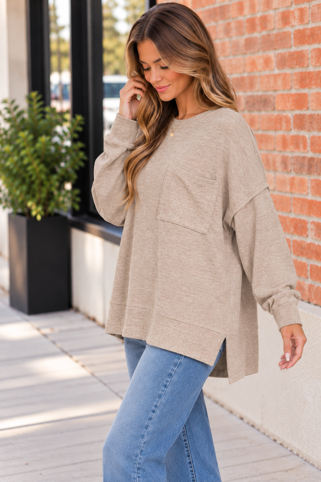 DOORBUSTER: Brushed Melange Oversized Sweater
