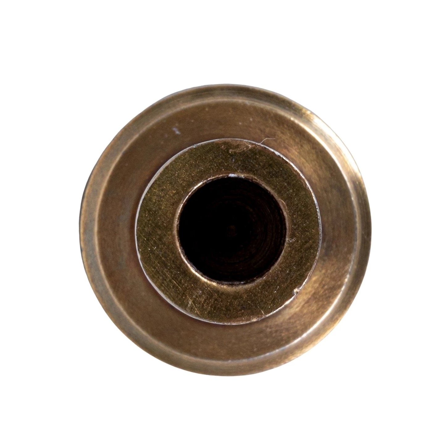 Cast Aluminum Taper Holder, Antique Brass Finish (Holds 1/2" Taper)