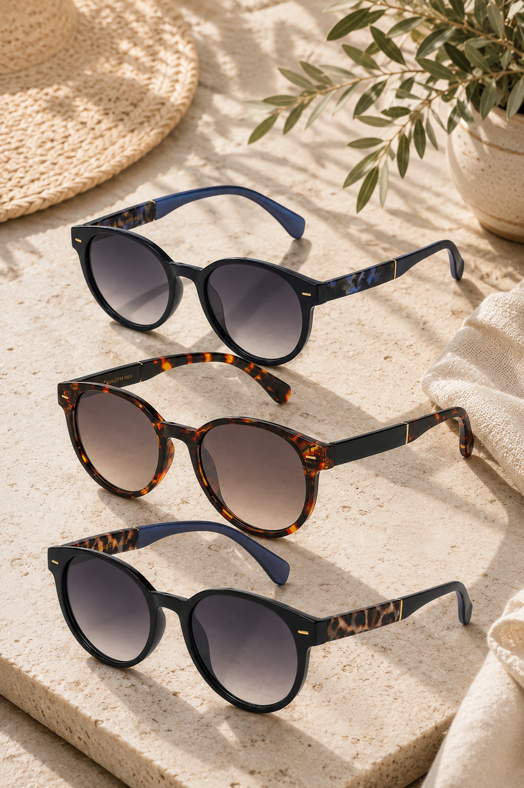 Giselle Round Acetate Sunglasses