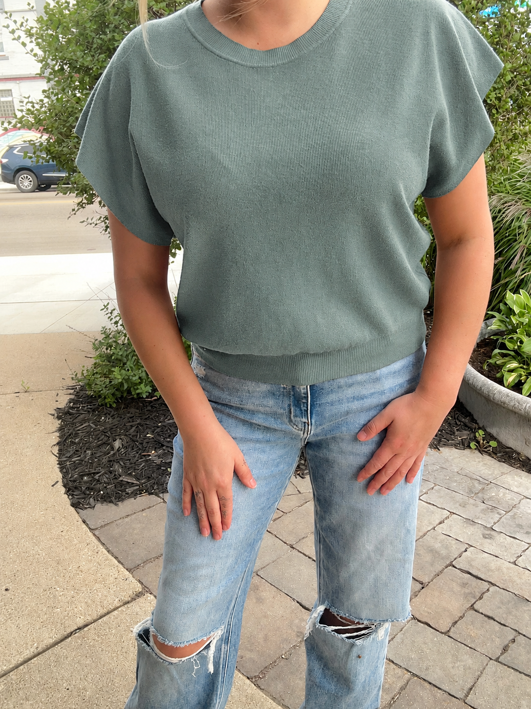 Dolman Sleeve Knit Sweater