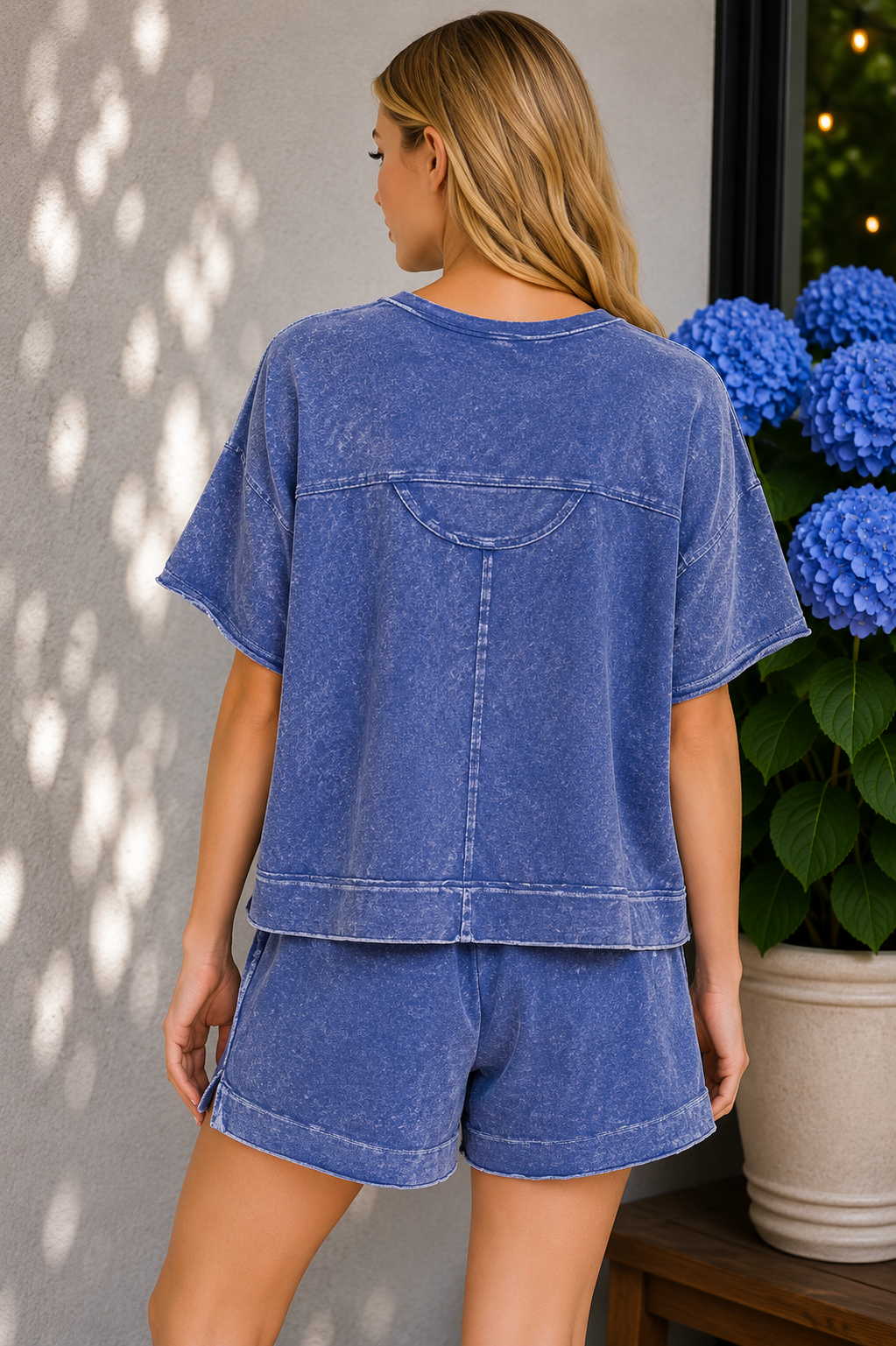 Halo Snow Washed Shorts Set